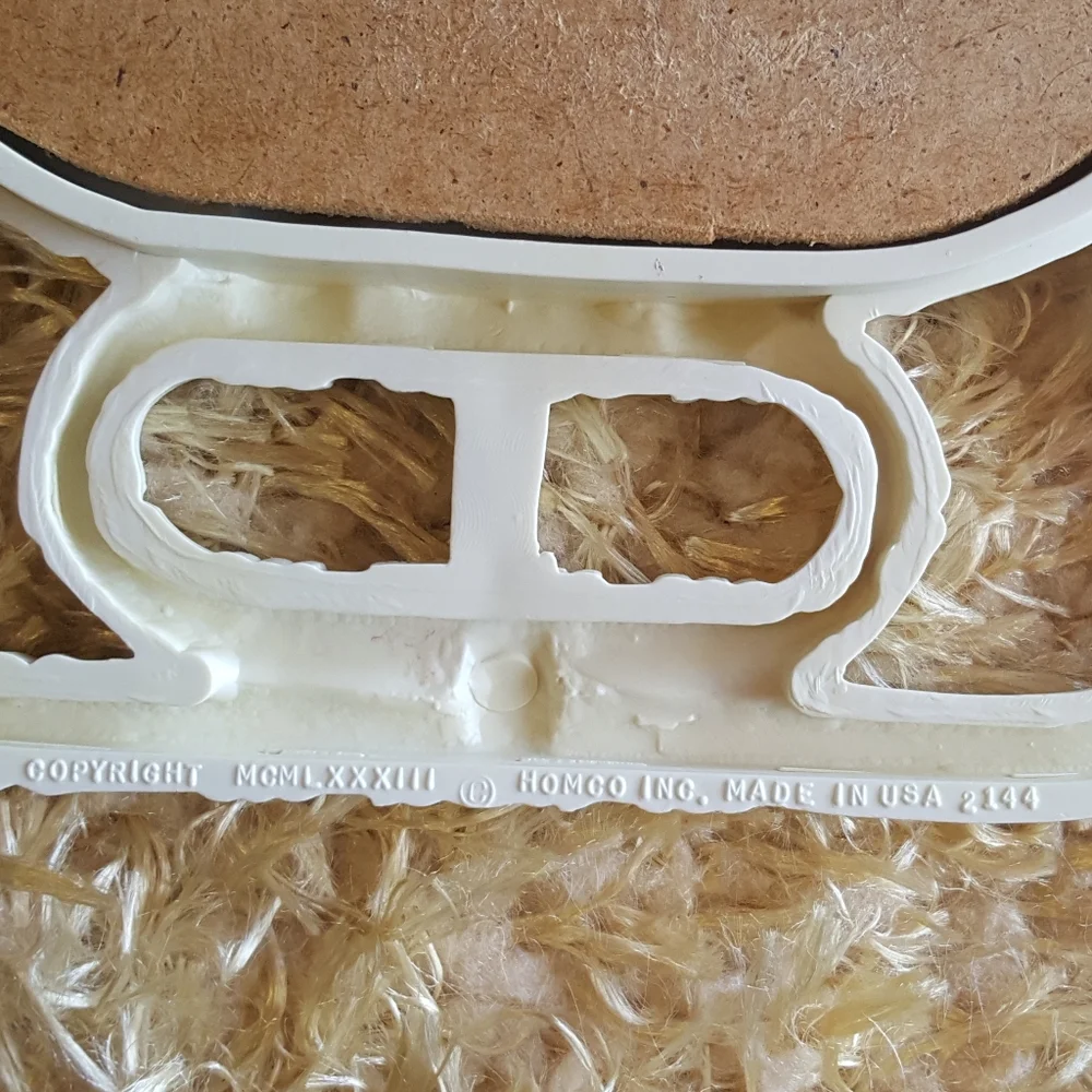 Vintage Homco Faux Bamboo Mirror